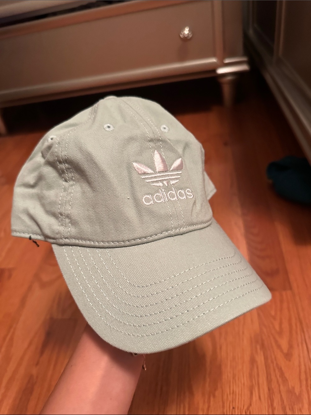 adidas Trefoil Cap in Light Sage
